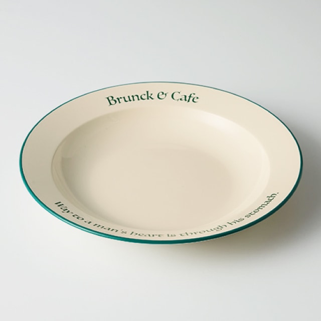 プレート 24cm M グリーン Brunk＆Cafe プラスチック ナカジマ [KU] 4582475461938