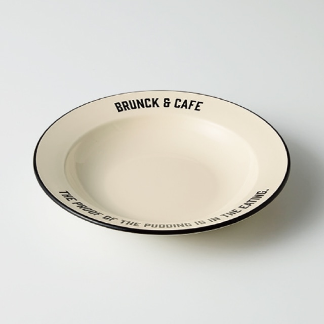 プレート 18cm S ブラック Brunk＆Cafe プラスチック ナカジマ [KU] 4582475461952