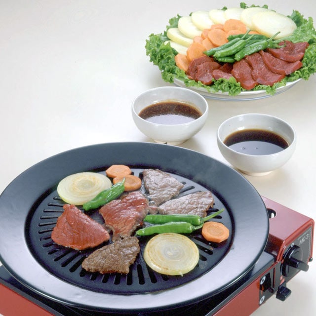 焼肉プレート 33.5cm 丸型 カセットコンロ専用 味覚探訪 韓国編 和平フレイズ（RB-2870） [KU] 4903779128707