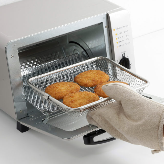揚げ物ザル トースター対応 グリルDEカリっとバスケット 日本製 下村企販 [KU] 4957423088183