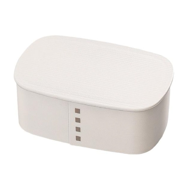 弁当箱 わっぱ 1段 モノトーン 700ml マットホワイト たつみや HAKOYA（30178）[KU] 4964026301786