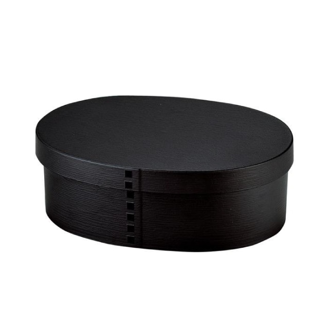 弁当箱 曲げわっぱ 小 1段 500ml モノトーン マットブラック たつみや HAKOYA（30300）[KU] 4964026303001