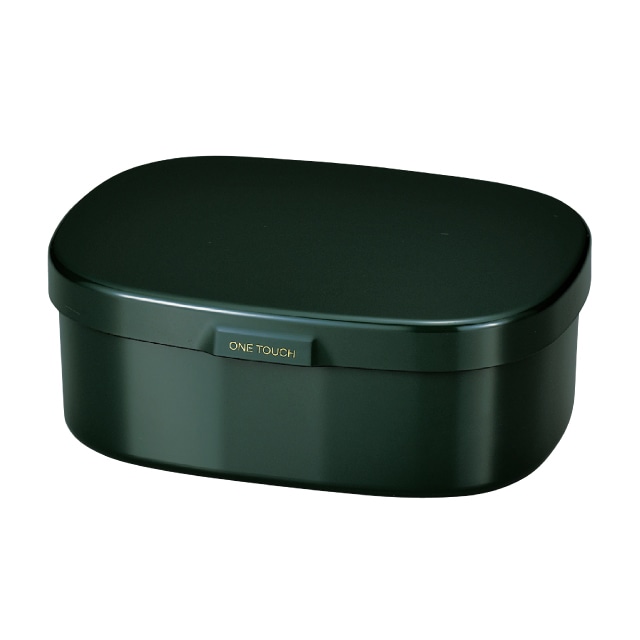 弁当箱 1段 900ml ダークグリーン さっと洗えるお弁当箱 L たつみや HAKOYA（30349）[KU] 4964026303490