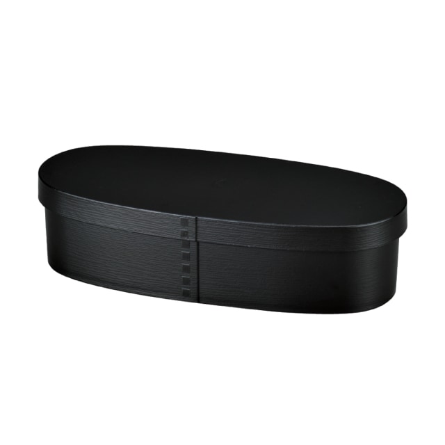 弁当箱 スリム曲げわっぱ 一段弁当 600ml マットブラック たつみや HAKOYA（30353）[KU] 4964026303537