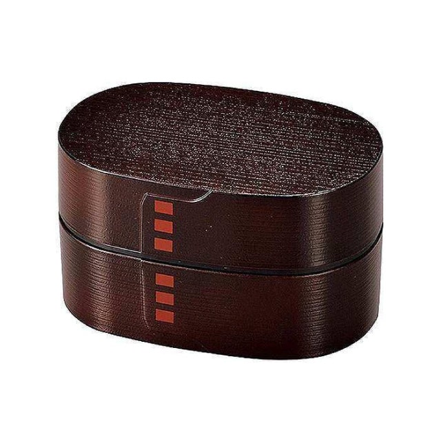 弁当箱 わっぱ弁当 小 2段 520ml 2段判型 溜 たつみや HAKOYA（52604）[KU] 4964026526042