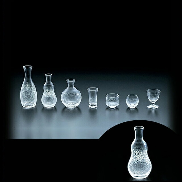 ヒビ入一合徳利 175ml 6個入 青山硝子（TR-1IC）