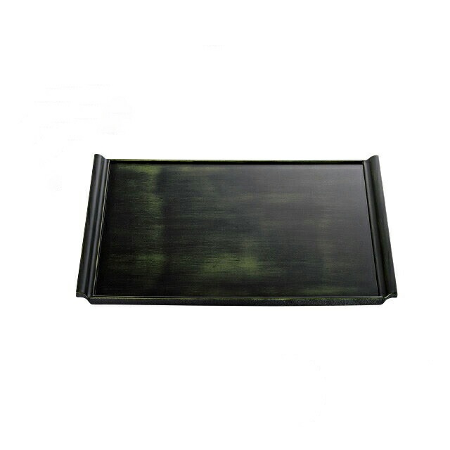 お盆 トレー 松平長手盆 グリーンかすり 尺5寸 3個セット 和美作日 Wabisabi（3-306-29)