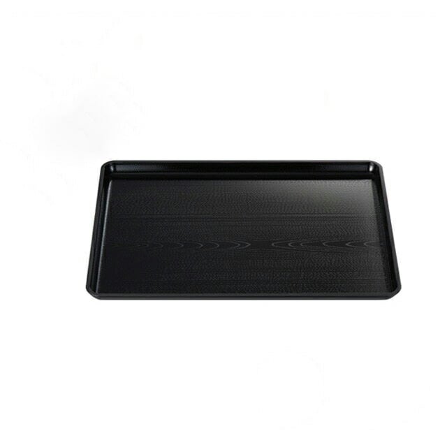 お盆 トレー 新木目長手盆 黒 ノンスリップ加工 尺3寸 3個セット 和美作日 Wabisabi（3-307-08)