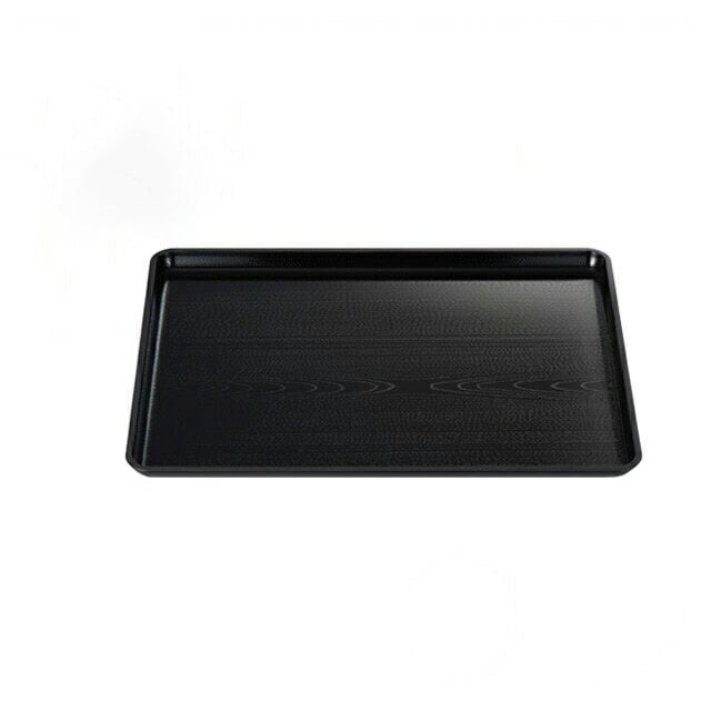 お盆 トレー 新木目長手盆 黒 ノンスリップ加工 尺4寸 3個セット 和美作日 Wabisabi（3-307-09)