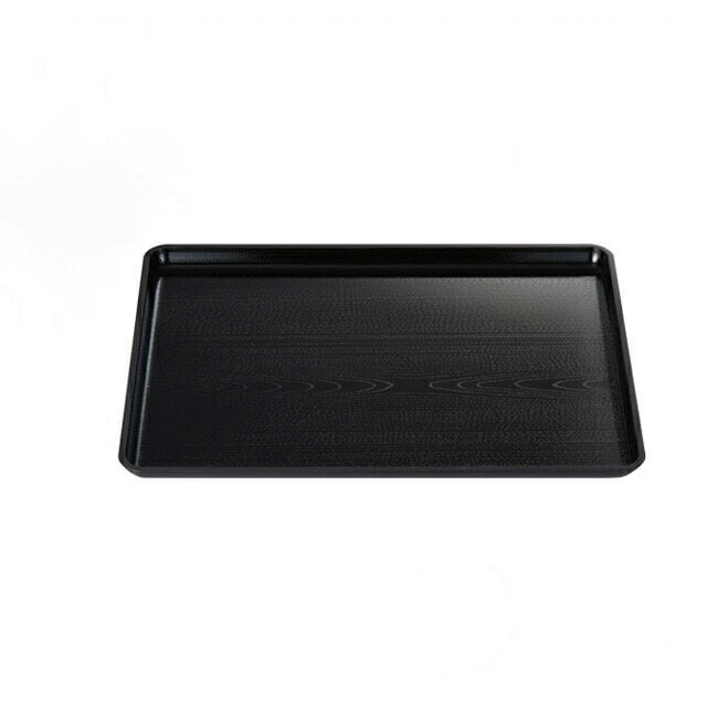 お盆 トレー 新木目長手盆 黒 ノンスリップ加工 尺5寸 3個セット 和美作日 Wabisabi（3-307-10)