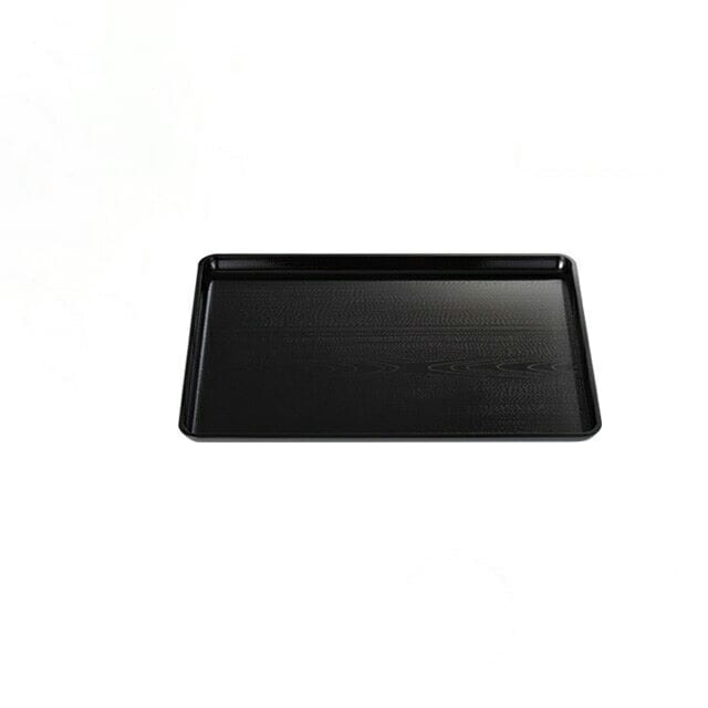 お盆 トレー 新木目長手盆 新溜 ノンスリップ加工 尺1寸 5個セット 和美作日 Wabisabi（3-307-26)