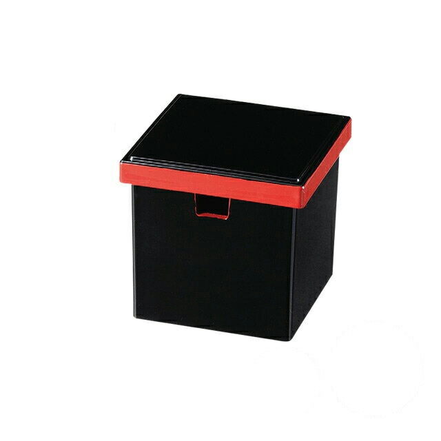 角ガリ入れ 黒渕朱 切込有 3個セット 和美作日 Wabisabi（3-686-04)