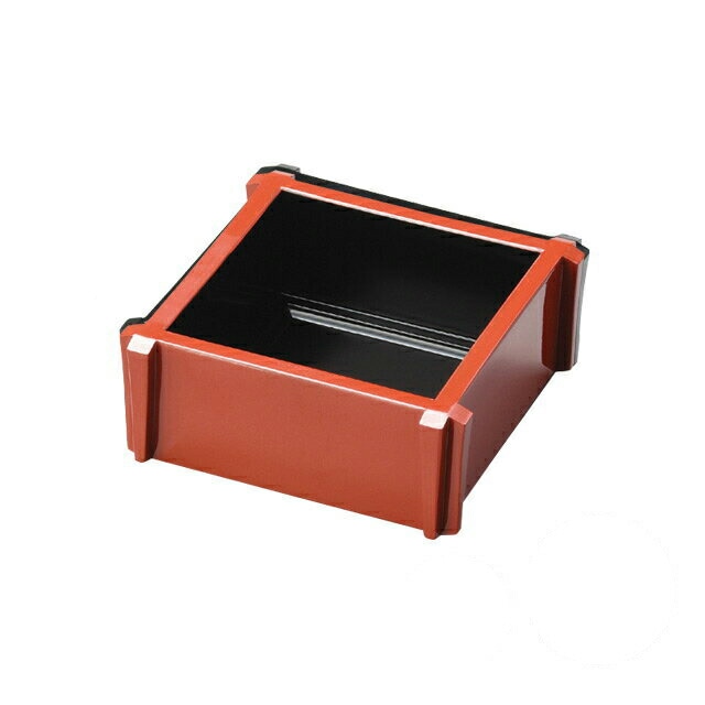 ミニセイロ 4寸 底有 朱内黒 5個セット 和美作日 Wabisabi（3-686-08)