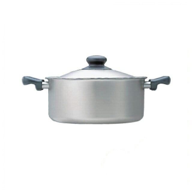 柳宗理 両手鍋 浅型 22cm 3.8L つや消し（ALY6701）1-0063-0201