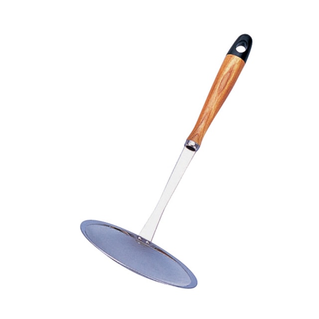 セフティー キッチンツール 木柄かす揚げ SFM-10 大（056309）07-0168-0210