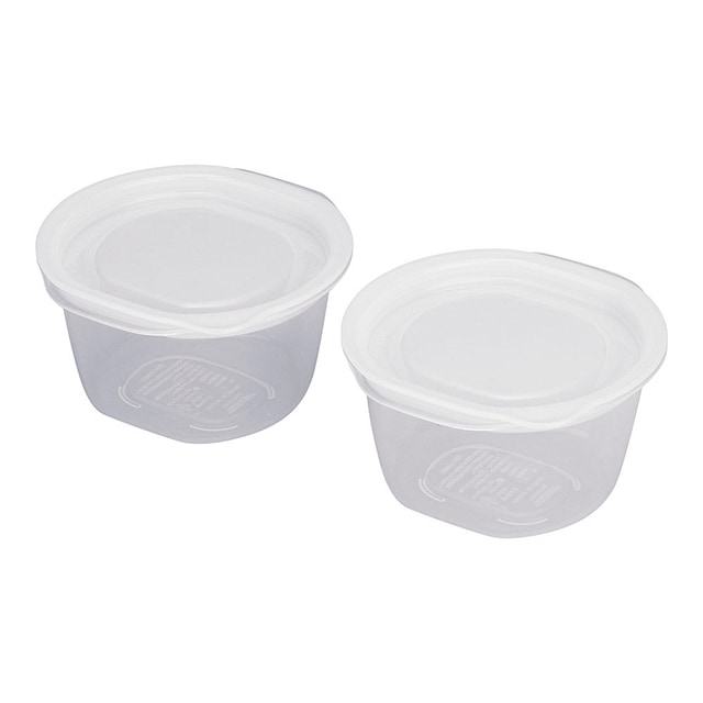 楽ちんパック ごはん一膳用 2個入 クリアホワイト（ARK0401）1-0238-0301