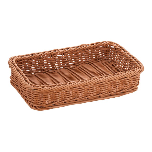 樹脂製太渕ディスプレイかご 茶 大 91-023A（WKG3402）1-0284-0302