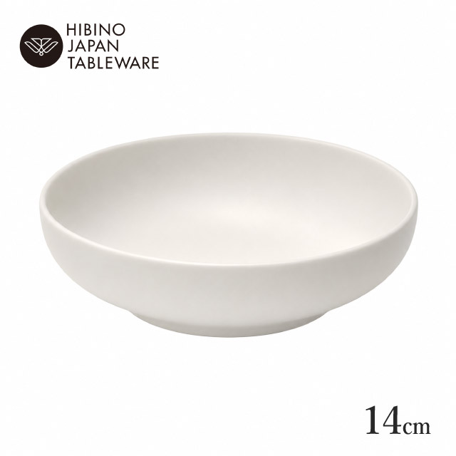 日比野陶器 ストーン 14cm フルーツ リッチホワイト 2個セット（H13-016-284）