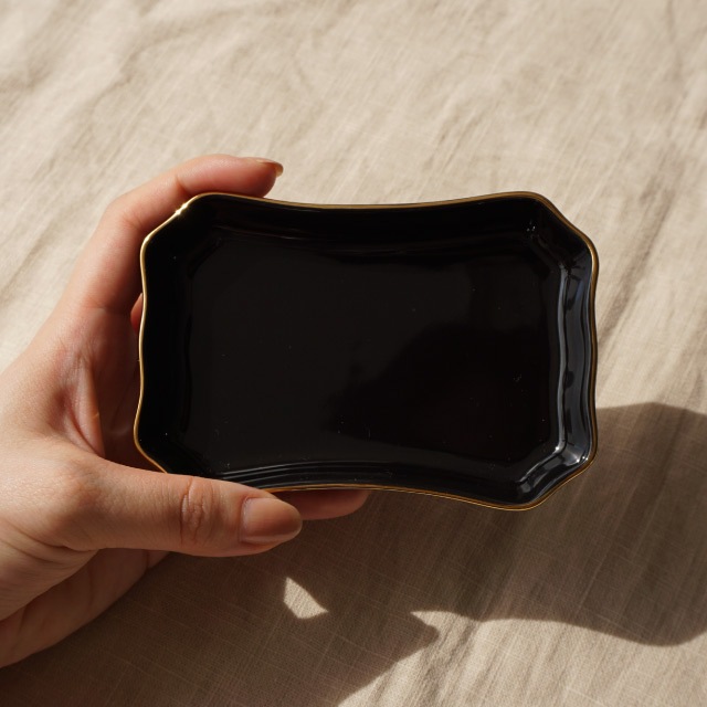 ファンシートレー 金線入 5枚セット BK（bk-fancy-tray-5）