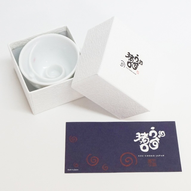 お猪口 ぐい呑み うず猪口 桜 ホワイト 単品 60ml 千秋育子