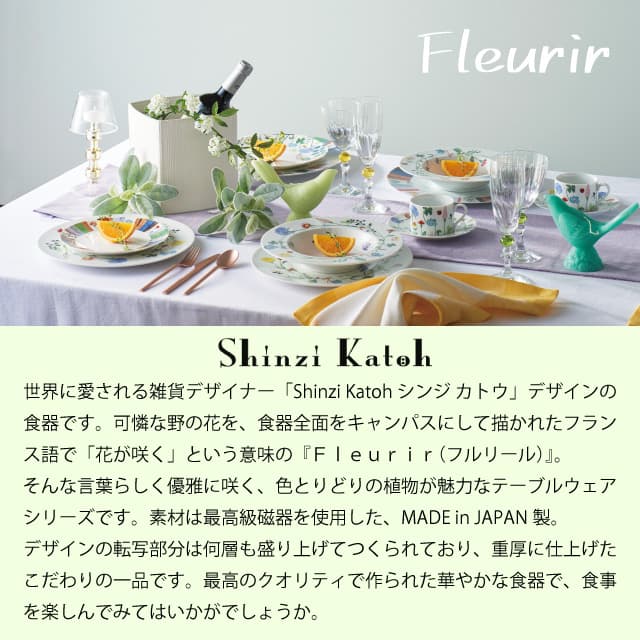 クーププレート 19cm 2枚セット Fleurir ShinziKatoh 丸東 STUDIO 010（FI-505）