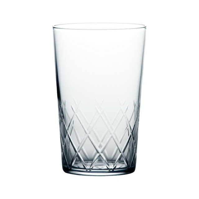 タンブラー 薄氷 矢来カット 265ml 6個入 東洋佐々木ガラス（B-21108CS-C745）