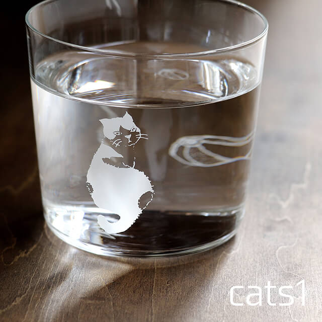 木村硝子店 cats 全3種 ロックグラス 300ml（17804・17805・17806