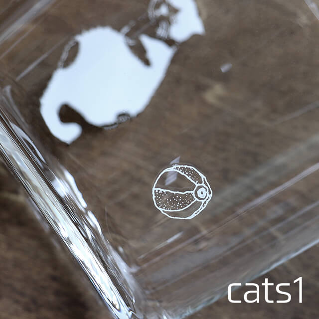 木村硝子店 cats 全3種 ロックグラス 300ml（17804・17805・17806）