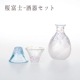 冷酒杯酒器 3点セット 淡桜 晴桜 徳利 桜富士 東洋佐々木ガラス（G642-M78）