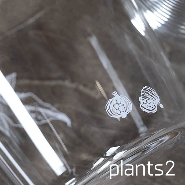 木村硝子店 plants 全3種 ロックグラス 300ml（17807・17808・17809