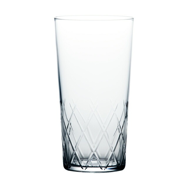タンブラー 薄氷 矢来カット 370ml 6個入 東洋佐々木ガラス（B-21112CS-C745）