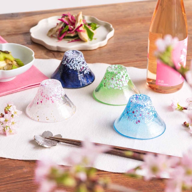 冷酒杯 45ml 晴桜 桜富士 東洋佐々木ガラス（WA529）- 東洋