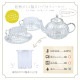 ポット付き ティーセット ポット500ml・カップ240ml ティーフォーツー ウェーブ 吉谷硝子（YF-1006W）