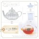 ポット付き ティーセット ポット500ml・カップ240ml ティーフォーツー ウェーブ 吉谷硝子（YF-1006W）