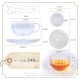 ポット付き ティーセット ポット500ml・カップ240ml ティーフォーツー ウェーブ 吉谷硝子（YF-1006W）