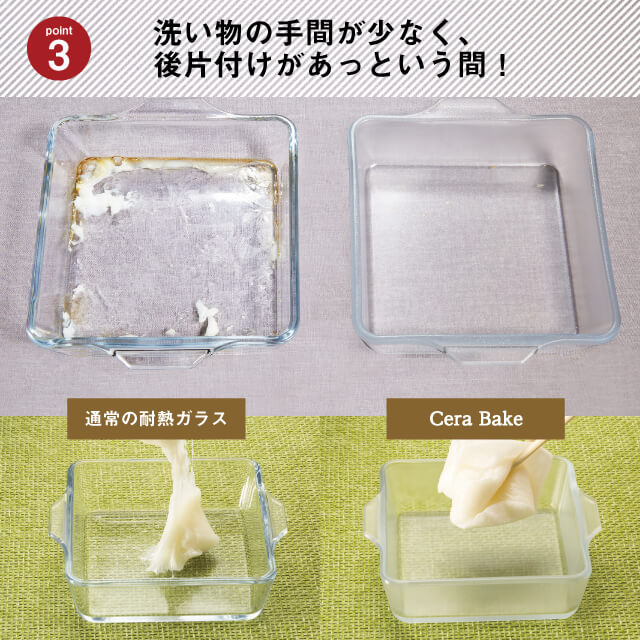 パウンド型 セラベイク 耐熱ガラス パウンドケーキM 800ml Cera Bake アデリア 石塚硝子（K-9583）