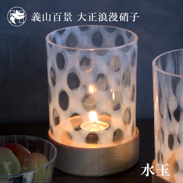 義山百景 大正浪漫硝子 水玉／玉十草 全2柄 廣田硝子（GY-2・GY-7