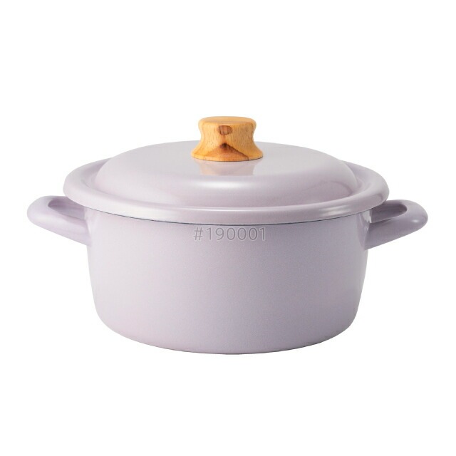 富士ホーロー キャセロール 20cm パープル ガス・IH対応 Cotton Plus Honey Ware（CTP-20WPU） [KU] 4977618114350