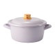富士ホーロー キャセロール 20cm パープル ガス・IH対応 Cotton Plus Honey Ware（CTP-20WPU） [KU] 4977618114350