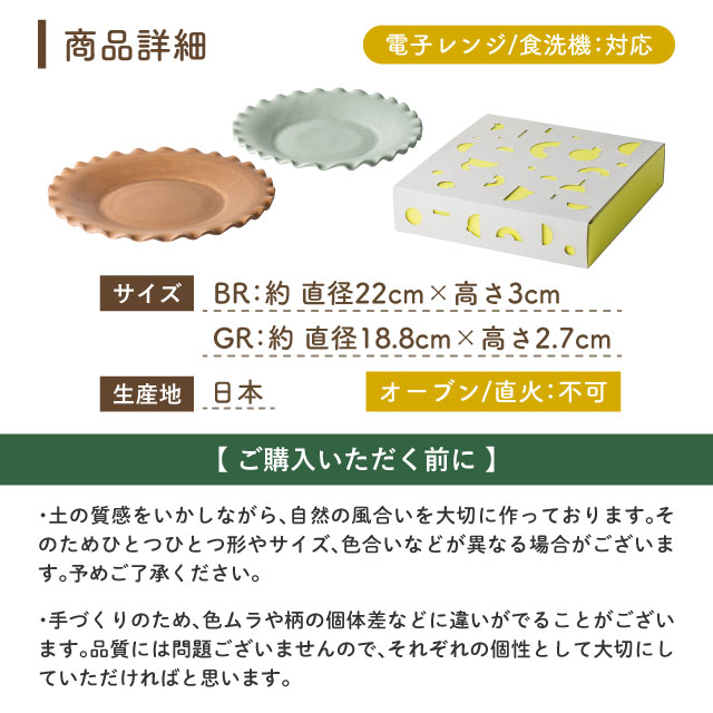 フリルプレートセット 専用箱付き BR×GR EDITIONS（21382）