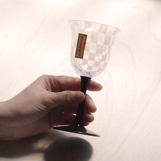 ワイングラス ペアセット 80ml 大正浪漫 廣田硝子（TR-34BK-12