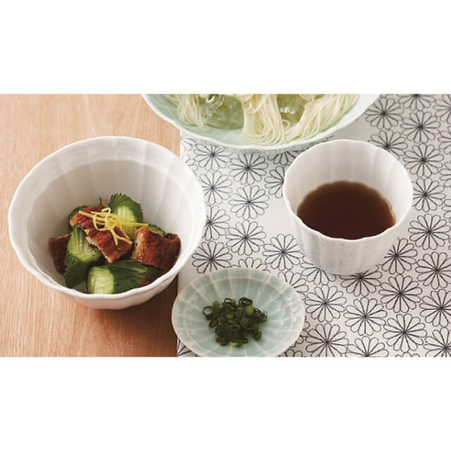 小丼 4枚セット すずね suzune 白磁 深山陶器 miyama（74-042-101）