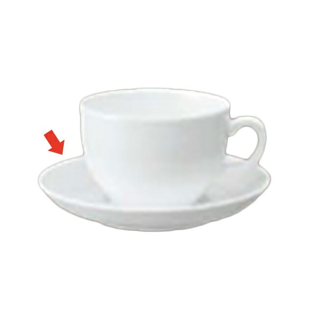 ウェッジウッド ユニバーサルソーサー 6枚セット ホワイトコノート WEDGWOOD（536100-1025）
