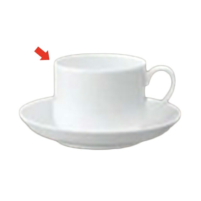 ウェッジウッド コーヒーカップ 230cc 6個セット スタッキング ホワイトコノート WEDGWOOD（536100-1073）