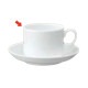 ウェッジウッド コーヒーカップ 230cc 6個セット スタッキング ホワイトコノート WEDGWOOD（536100-1073）