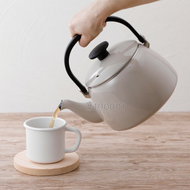富士ホーロー ケトル 2.5L グレージュ ガス・IH対応 Cotton Plus Honey Ware（CTP-2.5KGG） [KU] 4977618114459