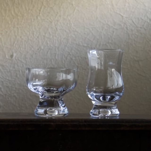 BYRONコーヒーグラス モール 6個セット 250ml 選べる2色 昭和モダン珈琲 廣田硝子（MO-1023AMBM・MO-1023CM）