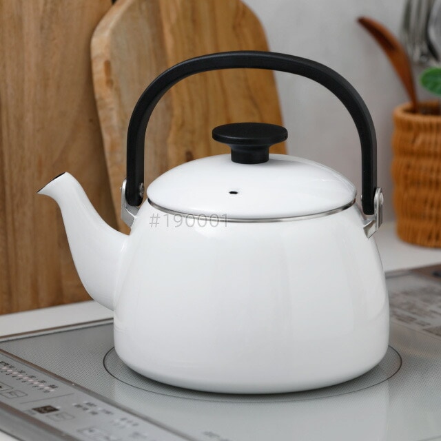 富士ホーロー ケトル 2.5L ホワイト ガス・IH対応 Cotton Plus Honey Ware（CTP-2.5KW） [KU] 4977618114770