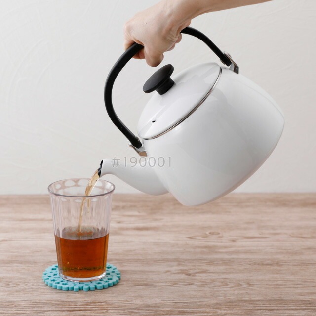 富士ホーロー ケトル 2.5L ホワイト ガス・IH対応 Cotton Plus Honey Ware（CTP-2.5KW） [KU] 4977618114770