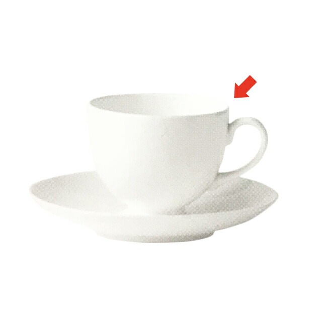 ティーカップ リー 220cc 6個セット ホワイトコノート WEDGWOOD（536100-3516）